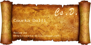 Csurka Dolli névjegykártya